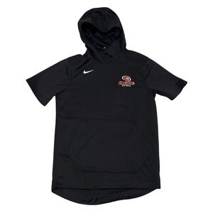 Nike Black Short Sleeve Hoodie with Logo pacific softball size Small